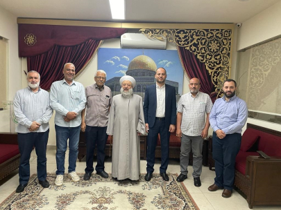 سماحة الشيخ ماهر  حمود يستقبل وفدا من جبهة التحرير الفلسطينية